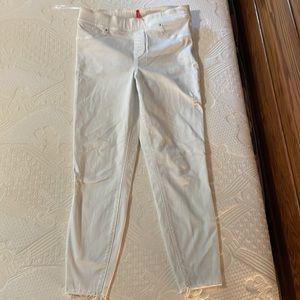 SPANX White Distressed Skinny Jeans